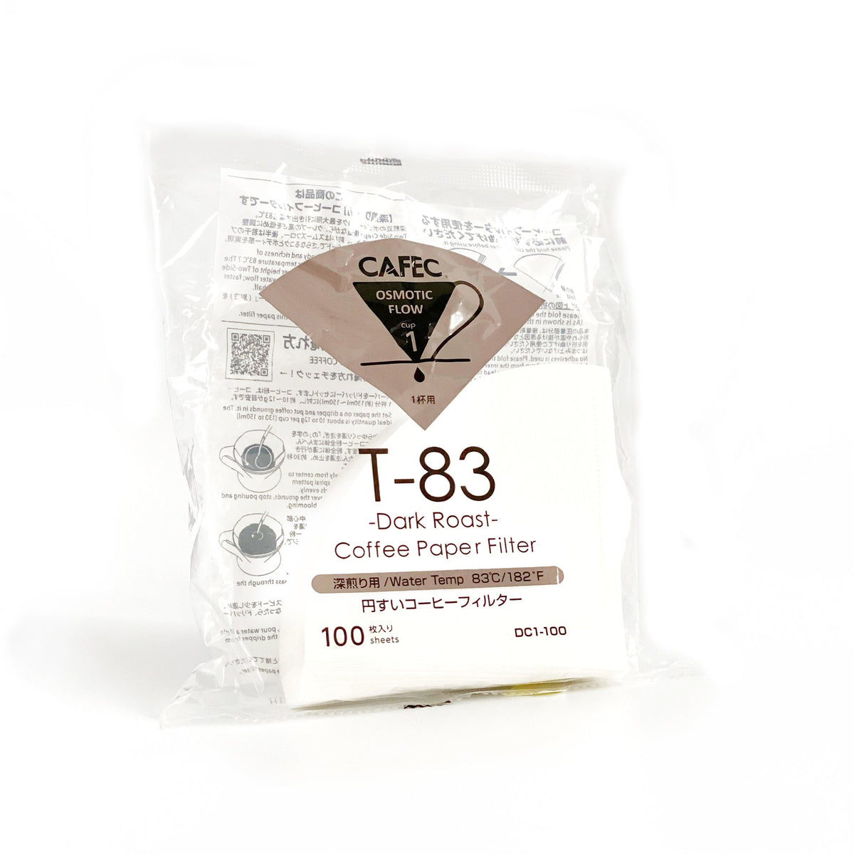 Cafec Dark Roast Paper Filter (TH-2/T-83)